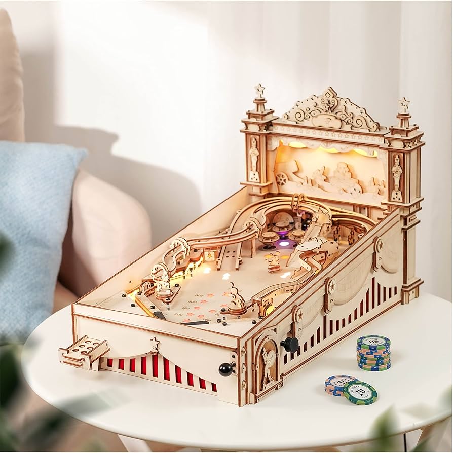 Amazon | Rowood 木製パズル 3Dピンボールマシン 機械モデル